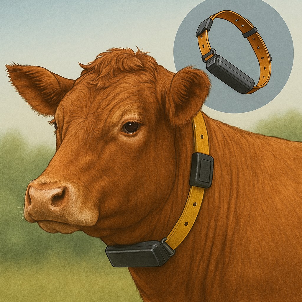 Cow with GPS Collar
